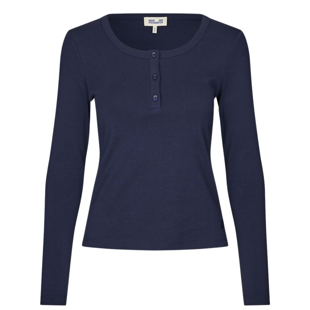 Jonia langærmet t-shirt - Baritone Blue